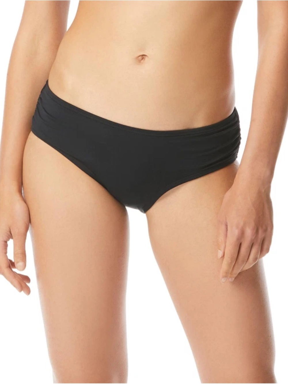 MICHAEL Michael Kors Black Shirred Bikini Bottoms